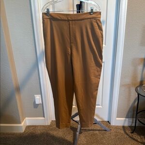 Banana Republic NWT dark Tan Tapered pull-on pants. Size 14